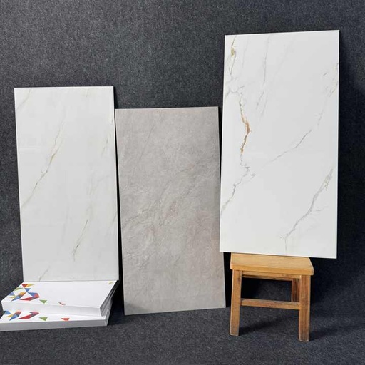 [106761599812] Gạch men đá cẩm thạch trắng vàng Carrara 400x800mm, khuyến mãi nóng