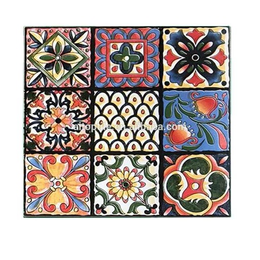 [100421752521] Gạch gốm thủ công trang trí kiểu Morocco 20x20 mm