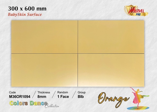 [M36OR1094] GẠCH ỐP LÁT APODIO M36OR1094 - MÀU CAM (MATT MỊN)