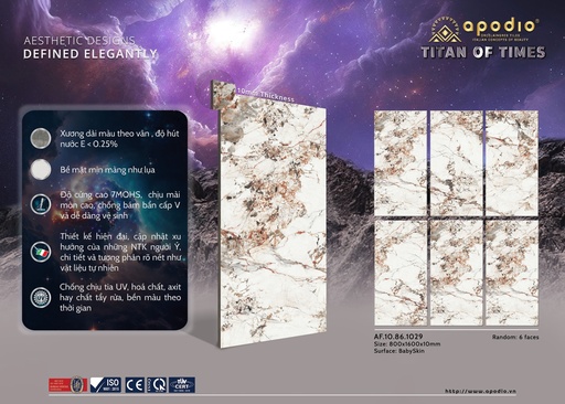 [AF.10.86.1029] Gạch ốp lát Apodio 80x160 AF.10.86.1029 (Patagonia)