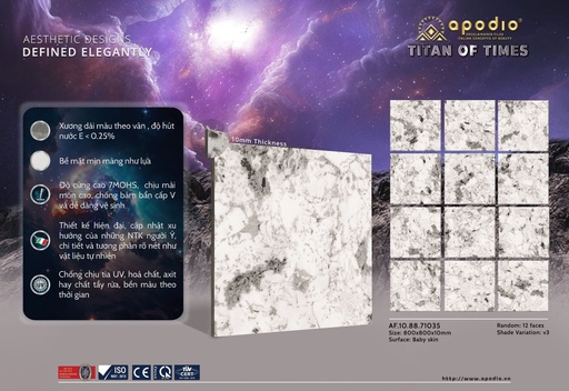 [GạchApodio80x80AF.10.88.71035] Gạch ốp lát Apodio 80x80 AF.10.88.71035 - Matt mịn
