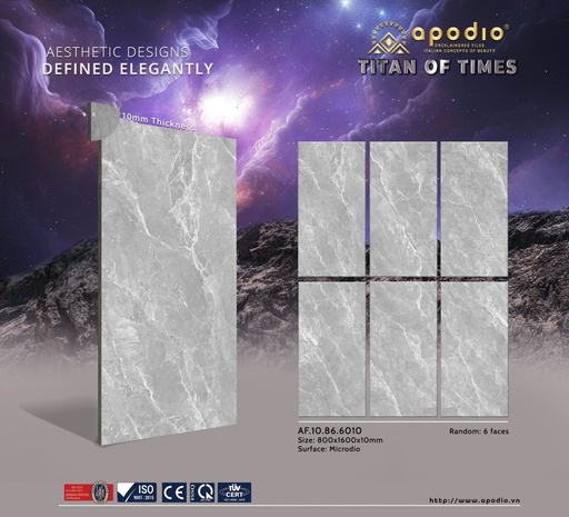 [AF.10.86.6010] Gạch ốp lát Apodio 80x160 AF.10.86.6010 (Bayona)