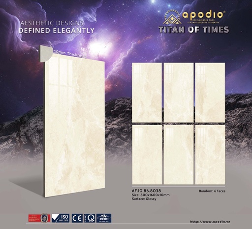 [AF.10.86.8038] Gạch ốp lát Apodio 80x160 AF.10.86.8038 (French Imperiale)