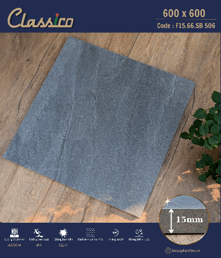 [F1566SB506] Gạch ốp lát Apodio CLASSICO F1566SB506 (Matt) (15mm)