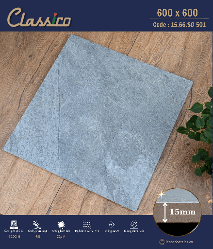[1566SG501] Gạch ốp lát Apodio CLASSICO 1566SG501 (Matt) (15mm)