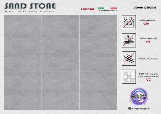 [A36SG401] Gạch ốp lát Apodio A36SG401 (Matt)
