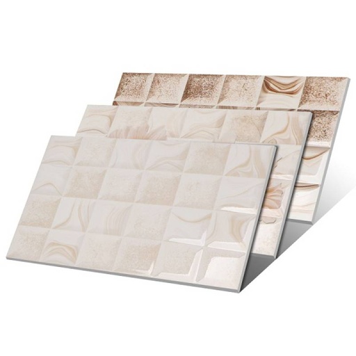 [DAISANB2B_G_90401960] Gạch men 3D chống thấm ốp tường phòng tắm 250x400mm màu nâu