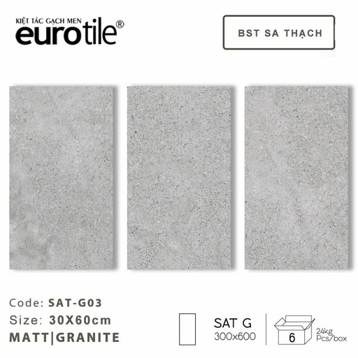 [DAISANB2B_G_80577737] Gạch ốp lát Eurotile BST Sa Thạch 300*600mm SAT G02