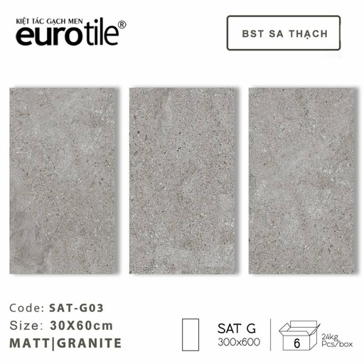 [DAISANB2B_G_52247315] Gạch ốp lát Eurotile BST Sa Thạch 300*600mm SAT G03