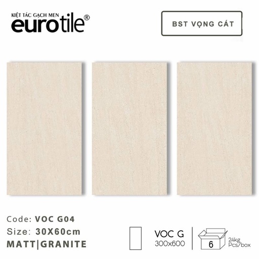 [DAISANB2B_G_18425006] Gạch ốp lát vân xi măng Eurotile BST Vọng Cát 300*600mm VOC G04
