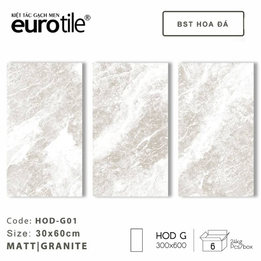 [DAISANB2B_G_78464128] Gạch ốp lát Eurotile BST Hoa Đá 300*600mm HOD-G01