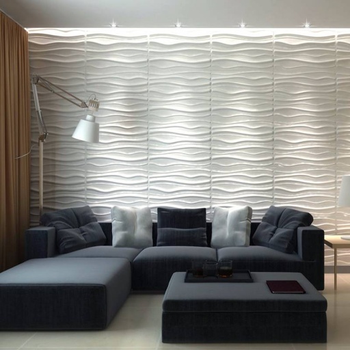 [DAISANB2B_G_51885004] Gạch 3d ốp tường trang trí chống thấm màu trắng