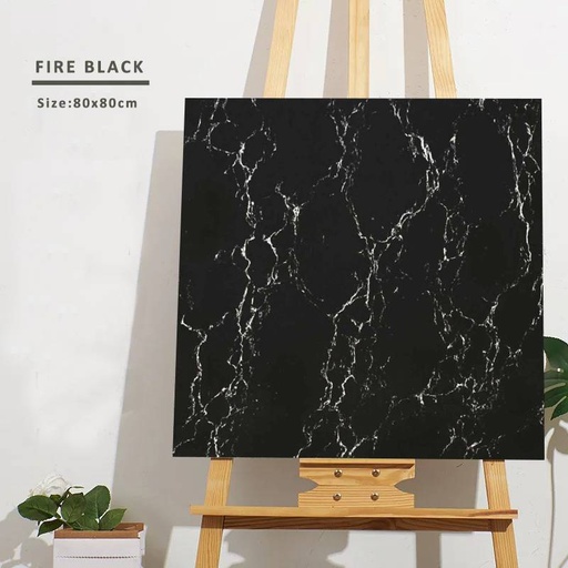 [DAISANB2B_G_87423502] Gạch lát nền  Ấn Độ men bóng 800x800mm FIRE BLACK