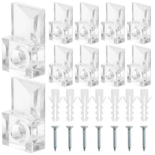 [106687075428] Kẹp gương nhựa trong suốt, phụ kiện nội thất 6/4/3mm