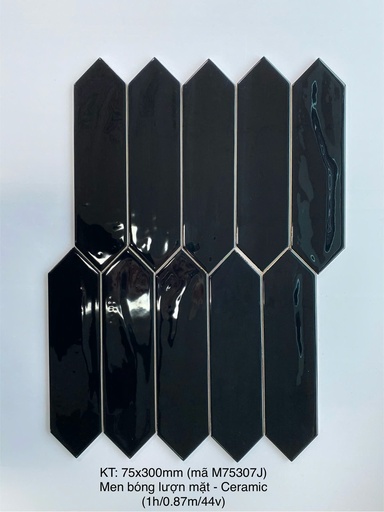[M75307J] Gạch thẻ mũi tên đen KT 75x300mm mã M75307J (1h/0.87m/44v)
