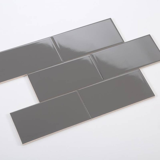 [M1203] Gạch thẻ xám đậm bóng phẳng 100x200mm M1203