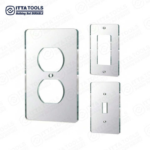 [106063974541] Bảng che công tắc đôi gương, kiểu Decora