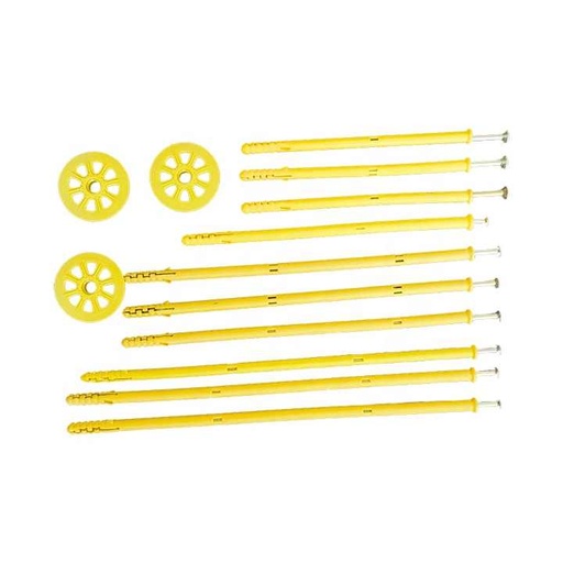 [104573489896] Bu lông nở nhựa 8mm tường khô màu vàng