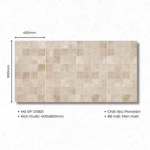 [DS821] Gạch ốp lát 400x800 mã DS821 (1thùng/1.92m2/6v/36,5kg)
