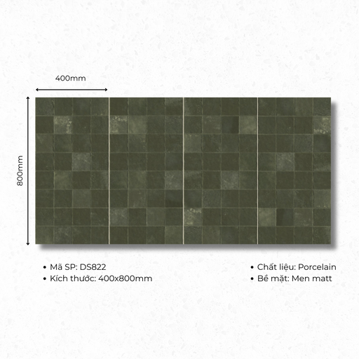 [DS822] Gạch ốp lát 400x800 mã DS822 (1thùng/ 1.92m2/ 6v/ 36,5kg)
