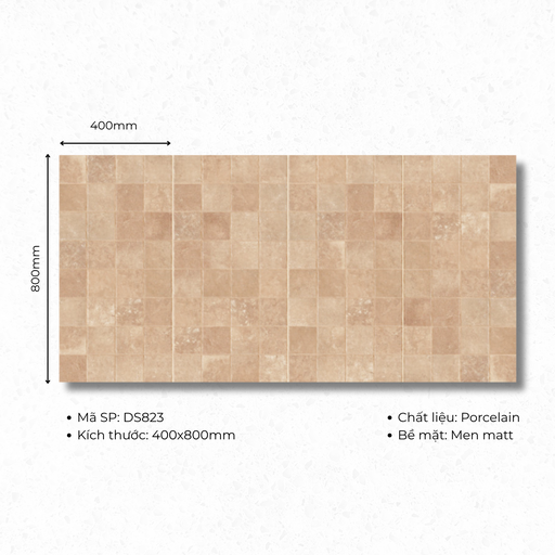 [DS823] Gạch ốp lát 400x800 mã DS823 (1thùng/ 1.92m2/ 6v/ 36,5kg)
