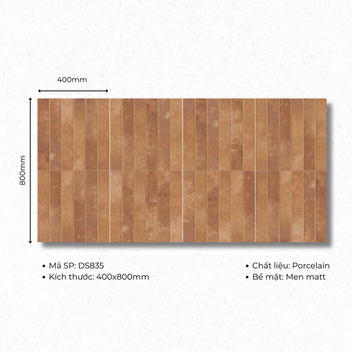 [DS835] Gạch ốp lát 400x800 mã DS835 (1thùng/ 1.92m2/ 6v/ 36,5kg)