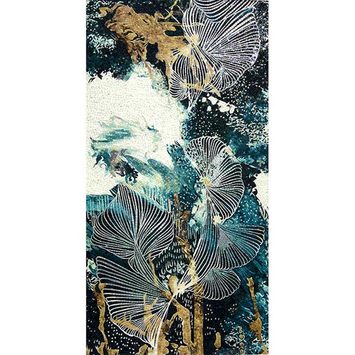 [102195215429] Tranh dán tường thủ công hiện đại bằng đá cẩm thạch xanh ngọc